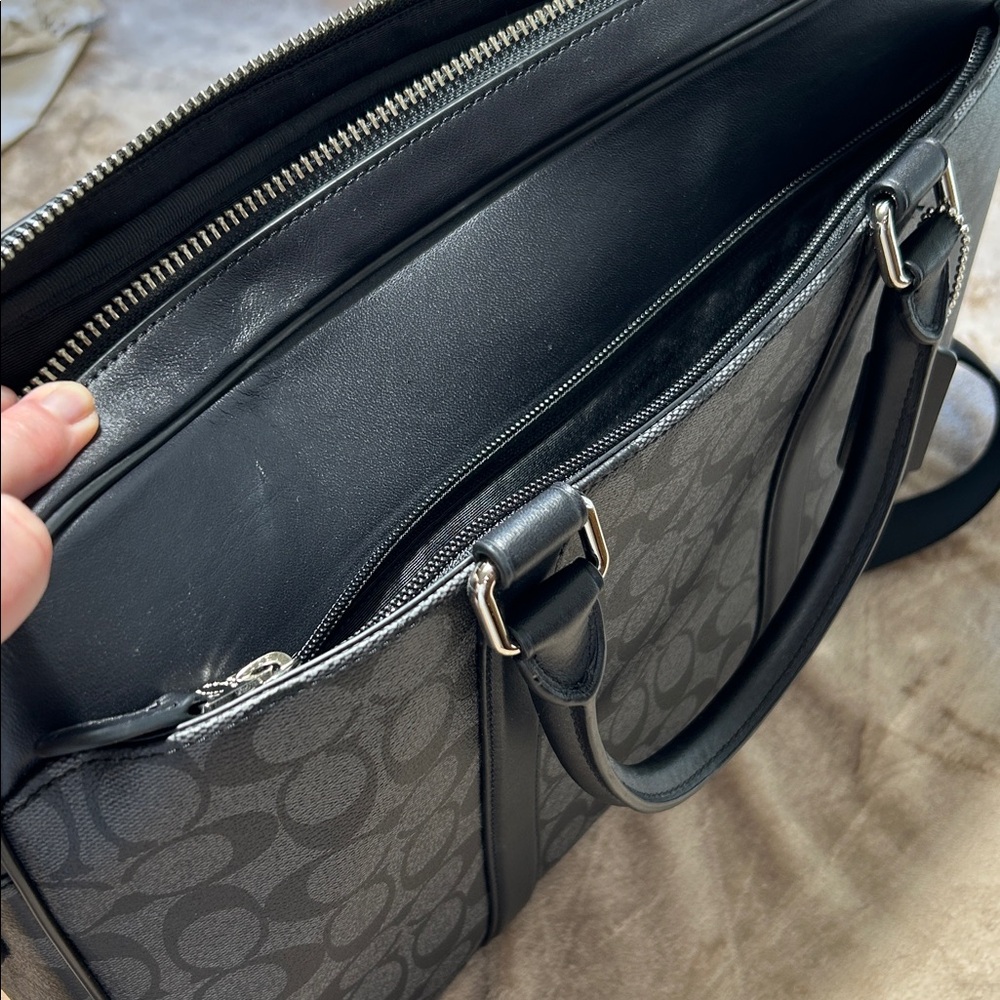 Coach Black and Gray carryall. - Picture 5 of 7